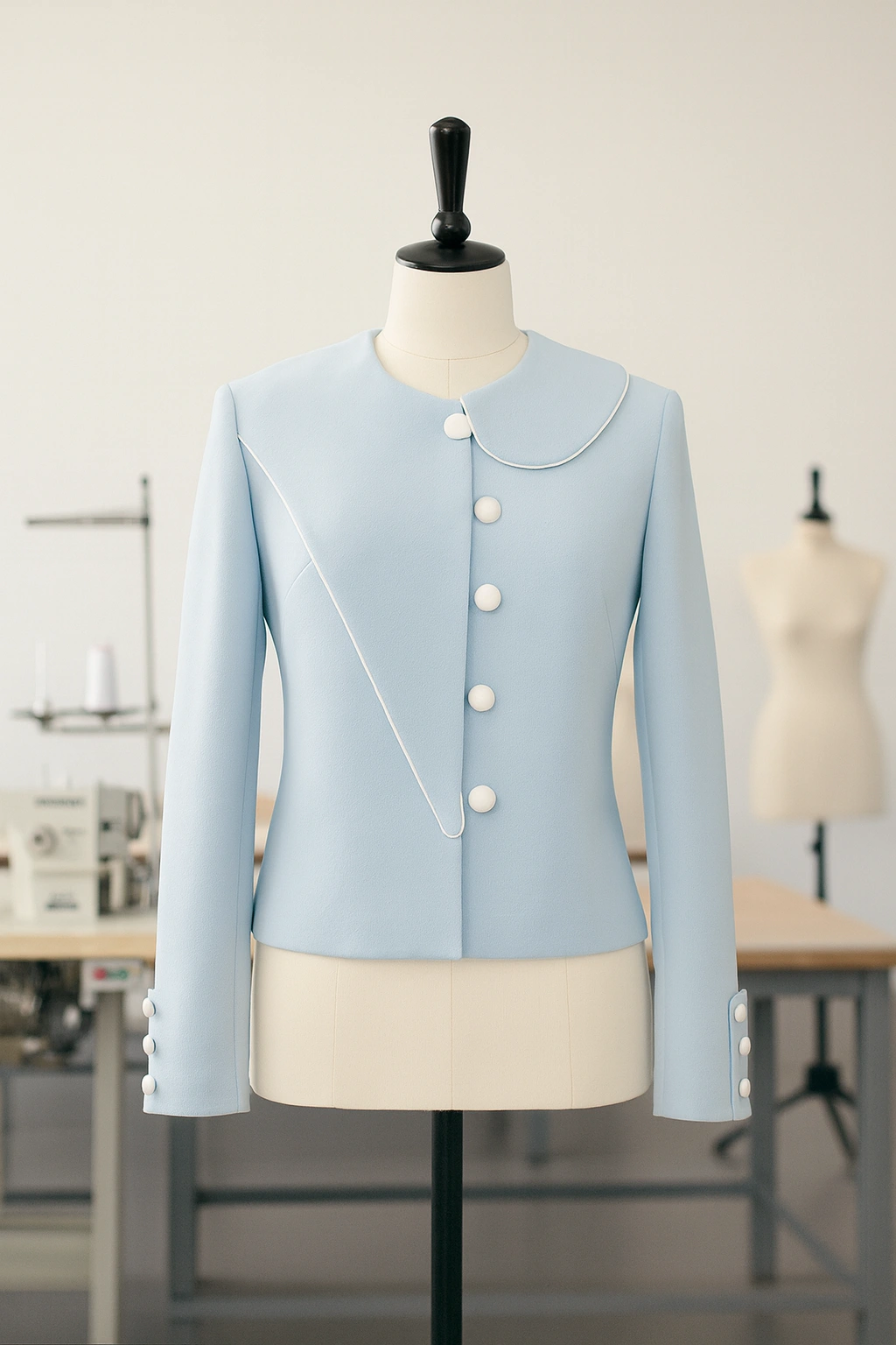 کت با یقه غیرقرینه